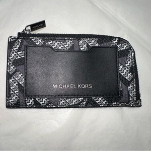 Michael Kors Mens Logo Zip Wallet Black, White, Gray Unused 🆕